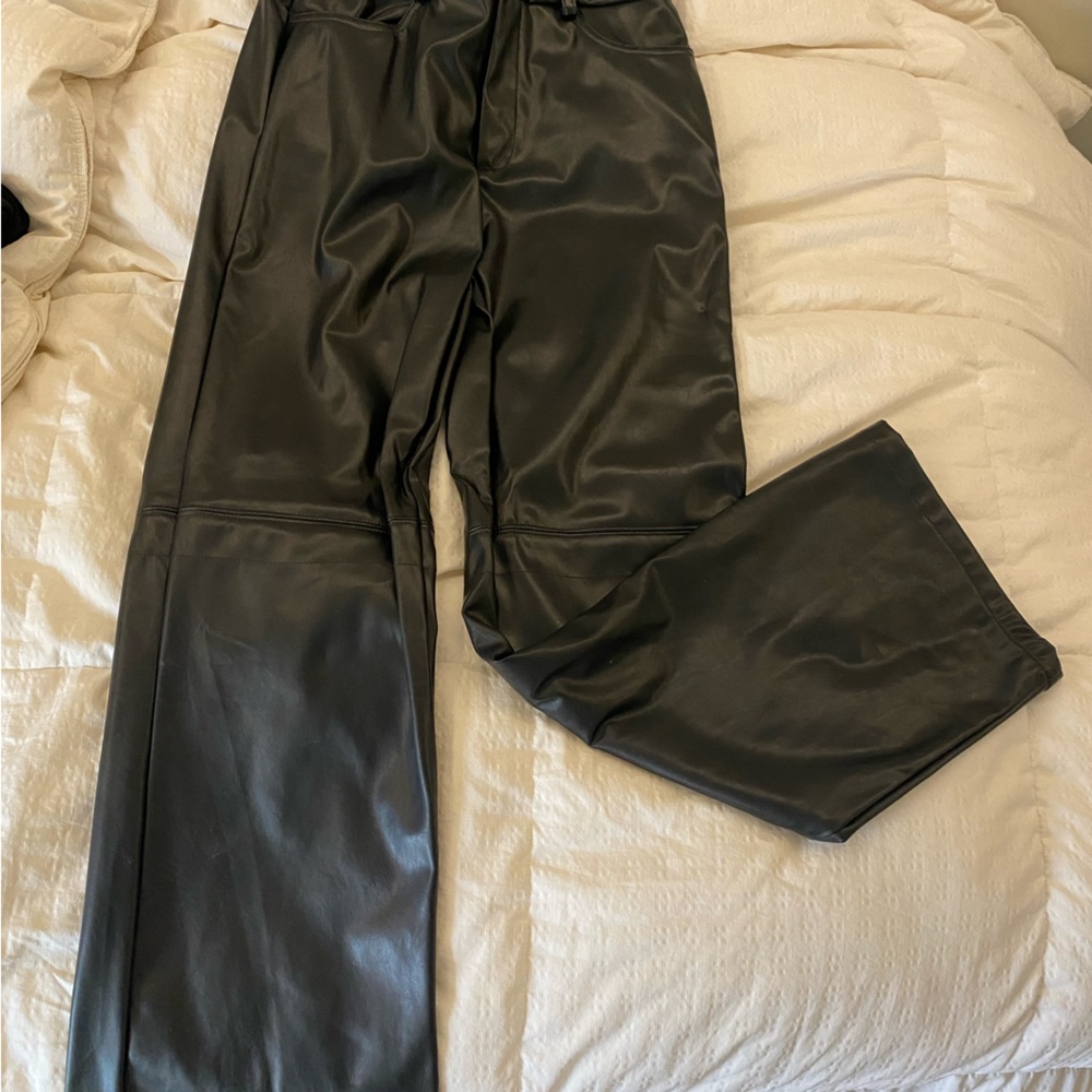 black leather pants